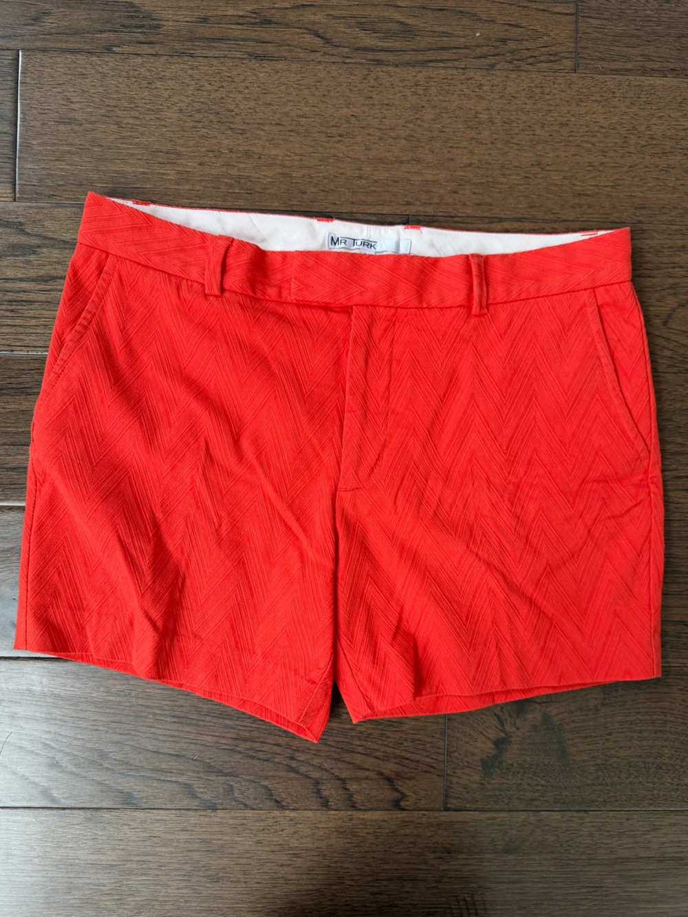 Me. Turk Red Flat Front Men's Shorts